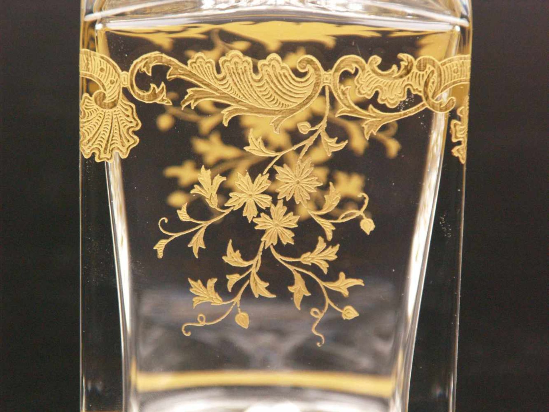 Whiskeykaraffe und 6 Gläser - Kristallmanufaktur Saint-Louis, Frankreich, farbloses Kristall, - Bild 4 aus 11