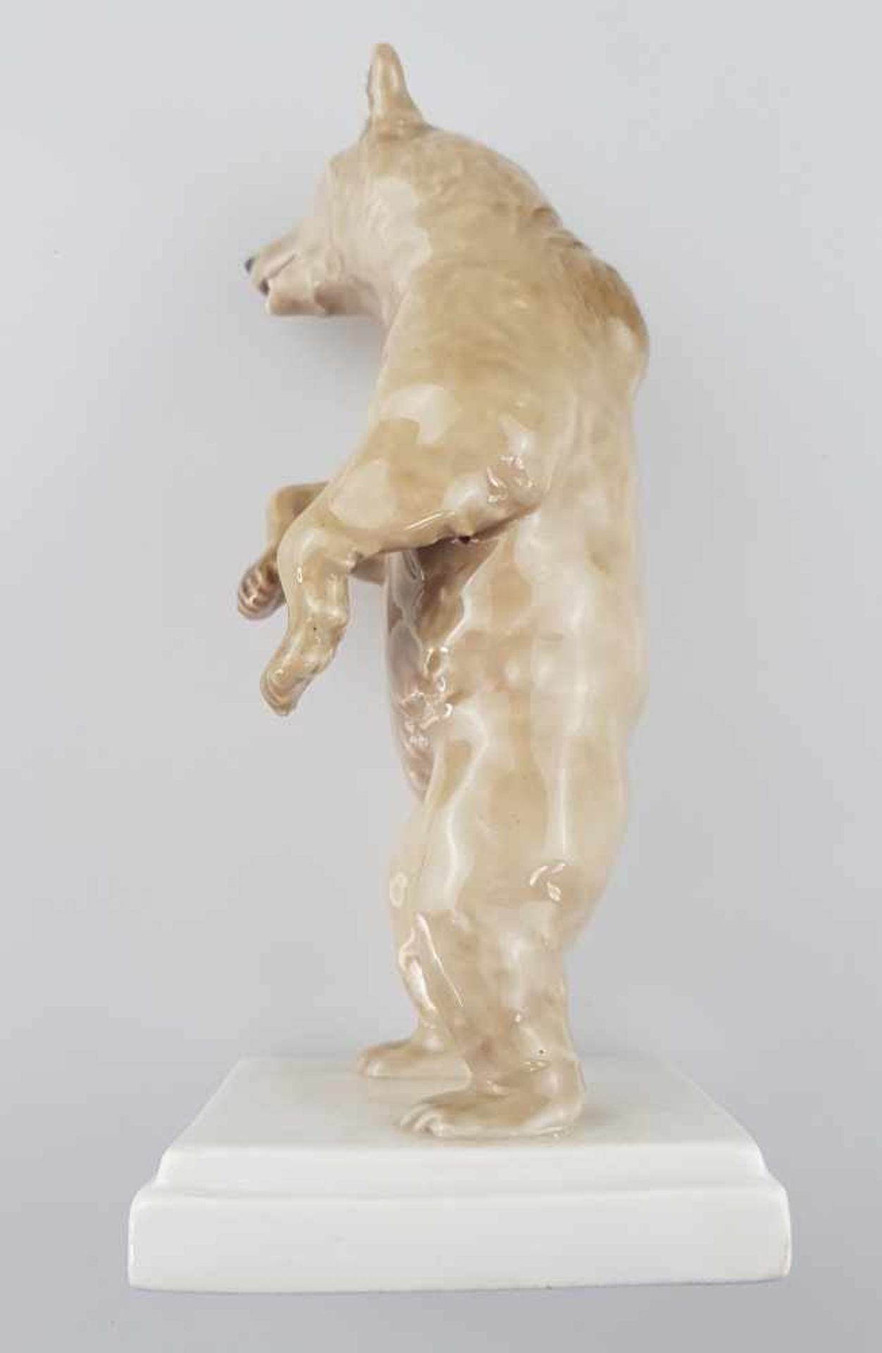 Porzellanfigur "Bär, aufrecht stehend" - Meissen Schwertermarke, Pfeiferzeit 1924-1934, Entwurf ( - Bild 4 aus 8