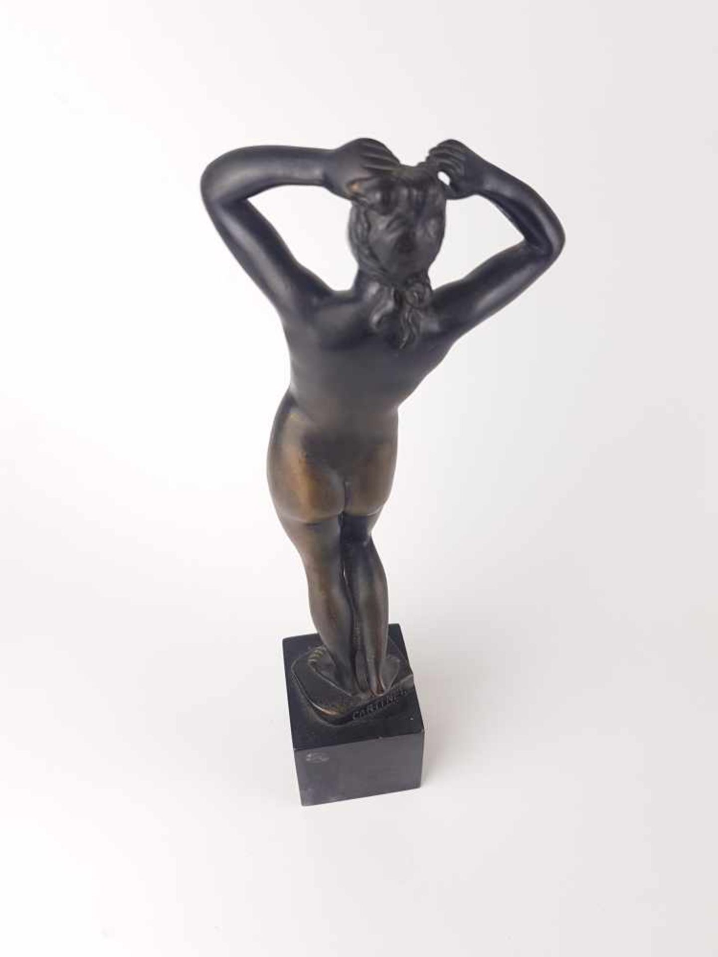 Figur "Klagende Venus" - Metall, bronziert, auf der Plinthe bez. 'CARTINET' (franz. Bildhauer des - Bild 4 aus 7