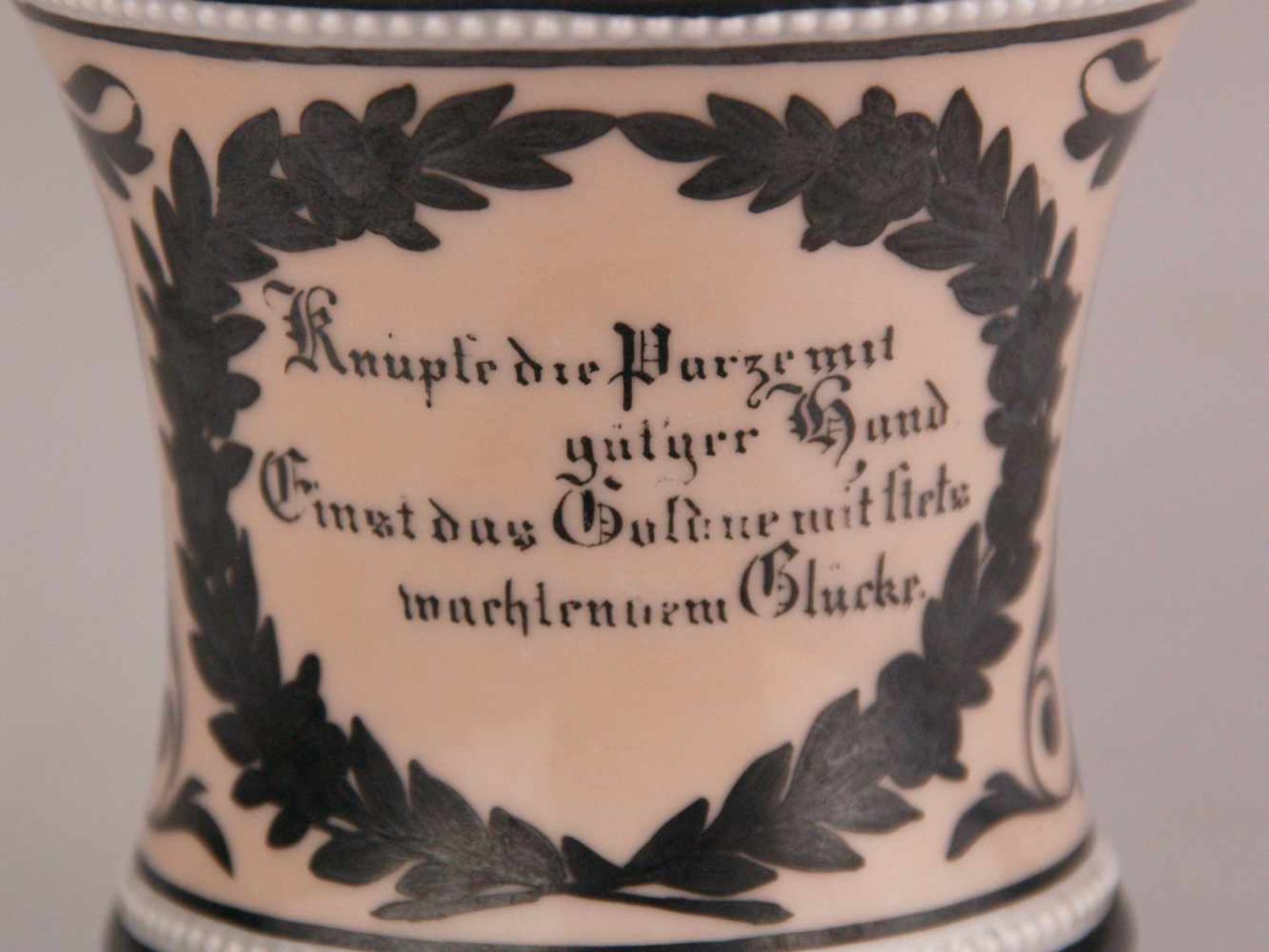 Tatzentasse - KPM Berlin, blaue Zeptermarke mit den Buchstaben KPM 1837-1844 sowie rote - Bild 2 aus 8