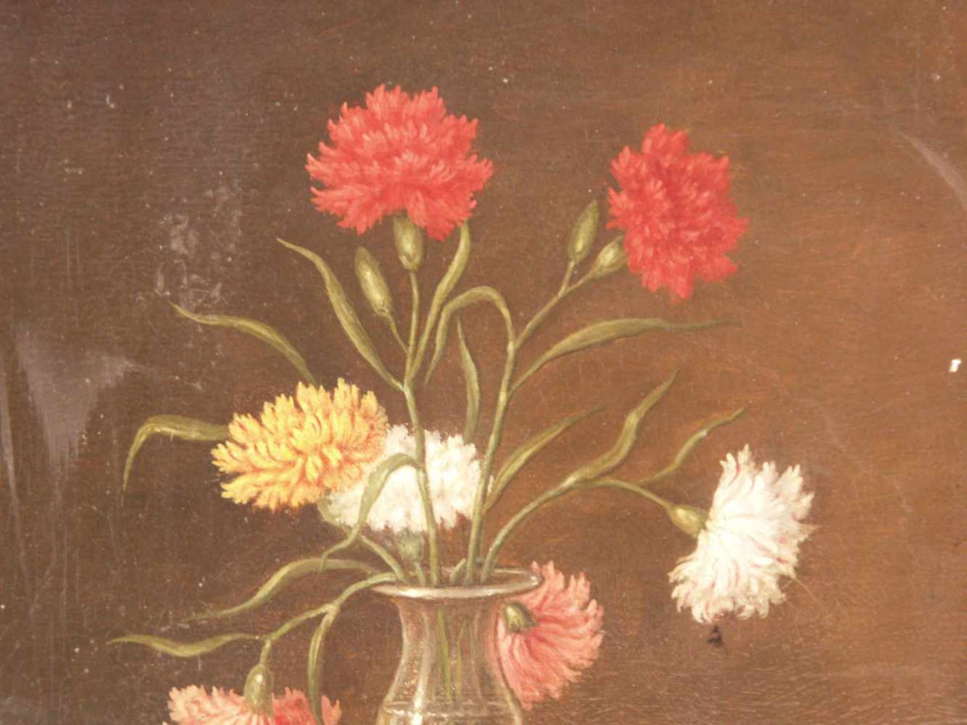 Bottinelli, Constantin (italienischer Maler des 19. Jahrhunderts) - Tischstillleben mit Nelken in - Image 2 of 6