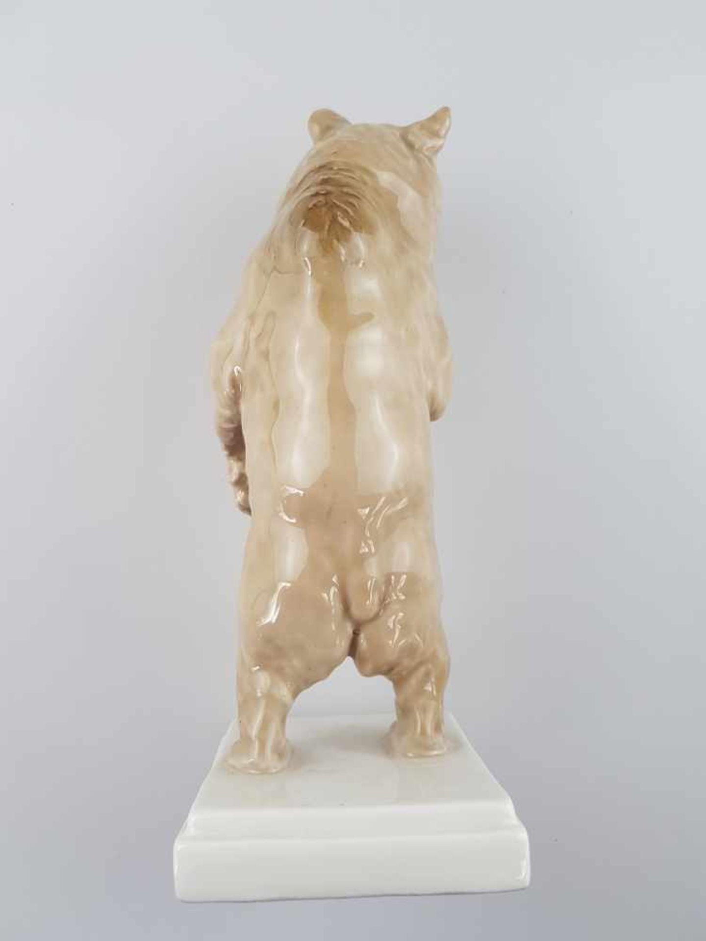 Porzellanfigur "Bär, aufrecht stehend" - Meissen Schwertermarke, Pfeiferzeit 1924-1934, Entwurf ( - Bild 5 aus 8