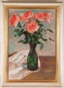 Steinert, F. - Stillleben mit Rosen in Vase, Öl auf Leinwand, unten rechts signiert und datiert '