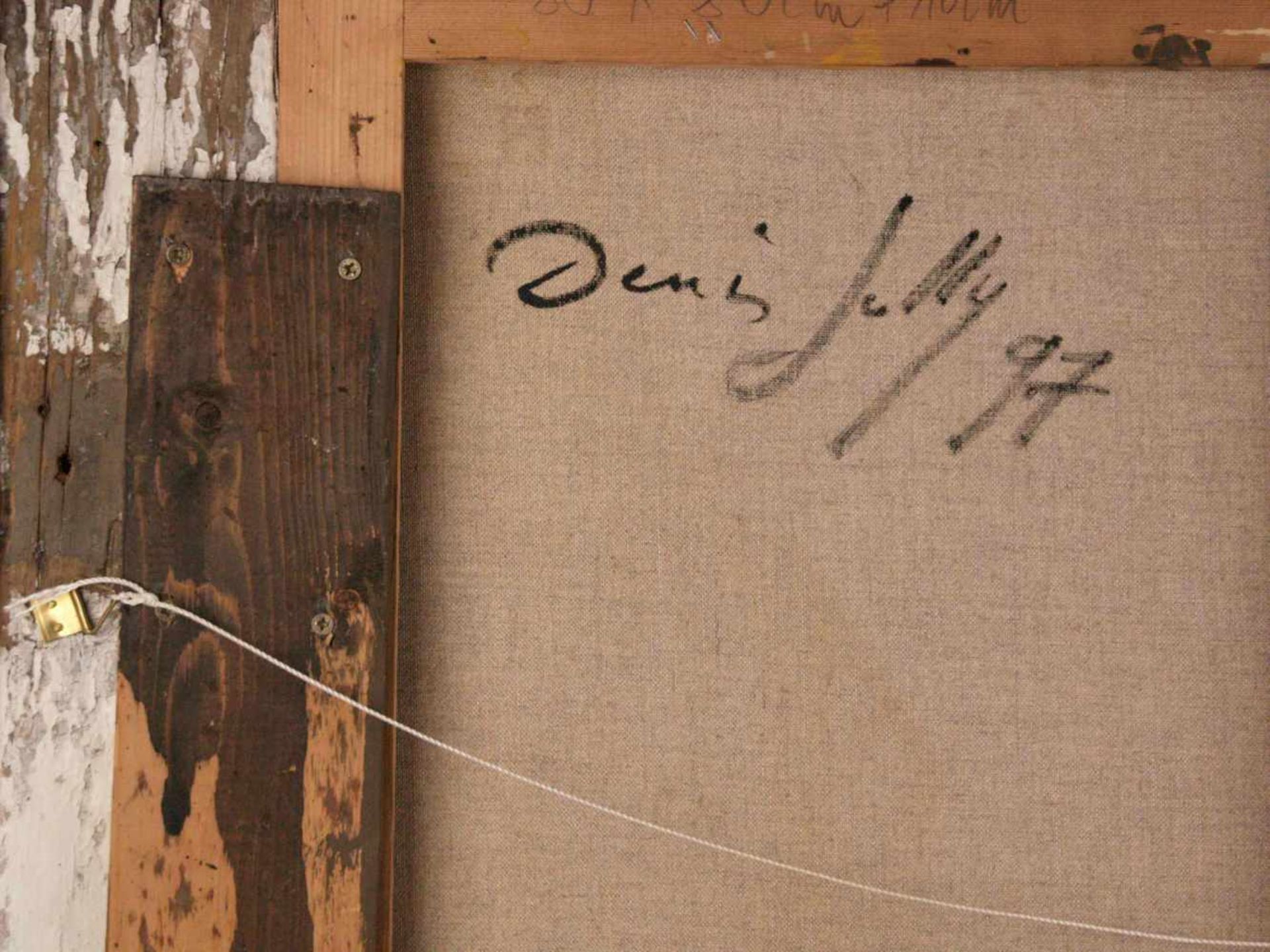 Jully,Denis (geb. 1952 Straßburg) - Sans Titre, Öl auf Leinwand mit Holz, verso signiert und datiert - Bild 5 aus 6