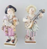 Zwei Porzellanfiguren Meissen - blaue Schwertermarke, Knaufzeit, Modell von Michel Victor Acier