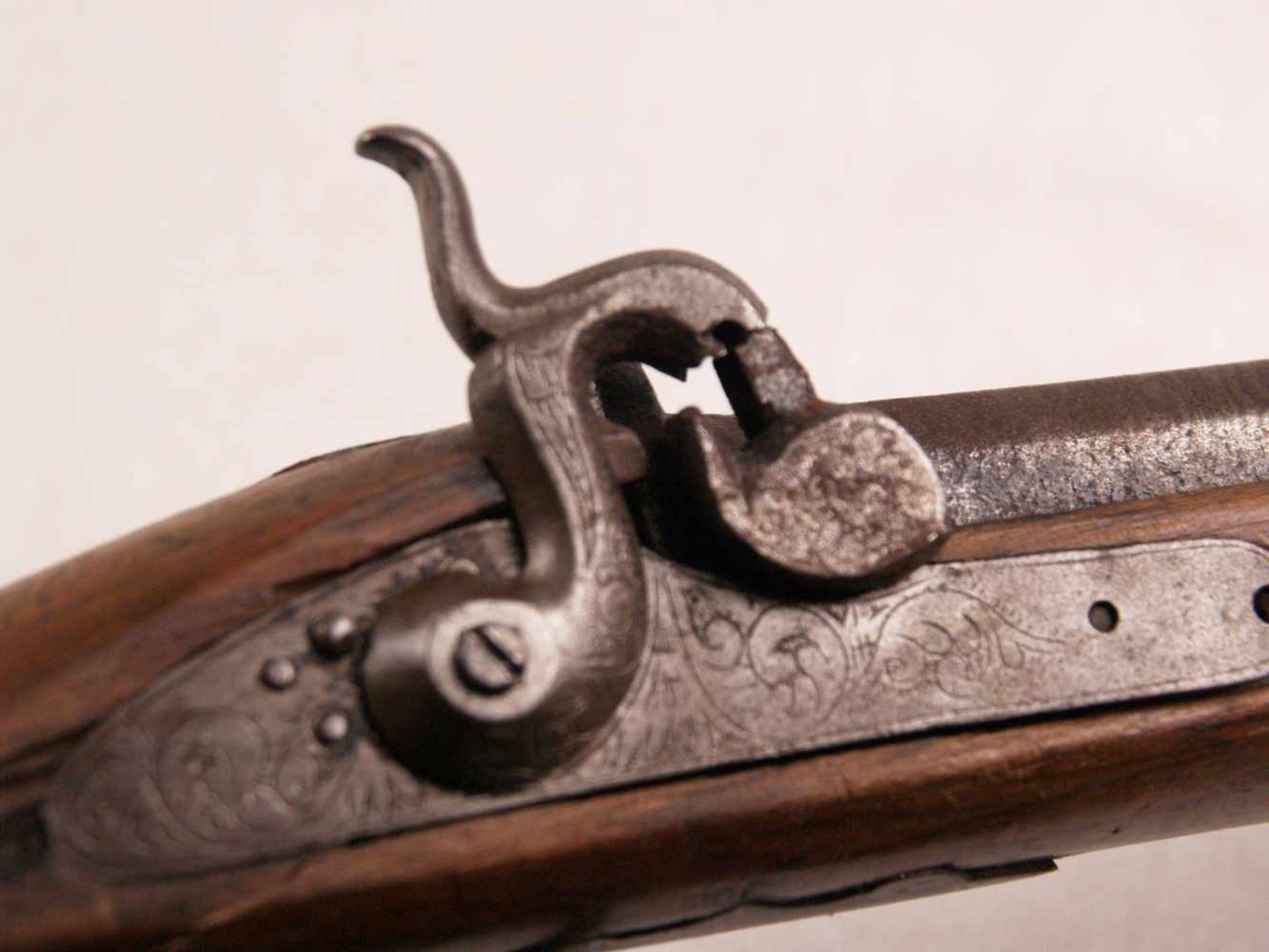 Altes Gewehr - Vorderlader mit Perkussionsschloss, um 1870, Vorderlader mit Perkussionsschloss aus - Bild 6 aus 9