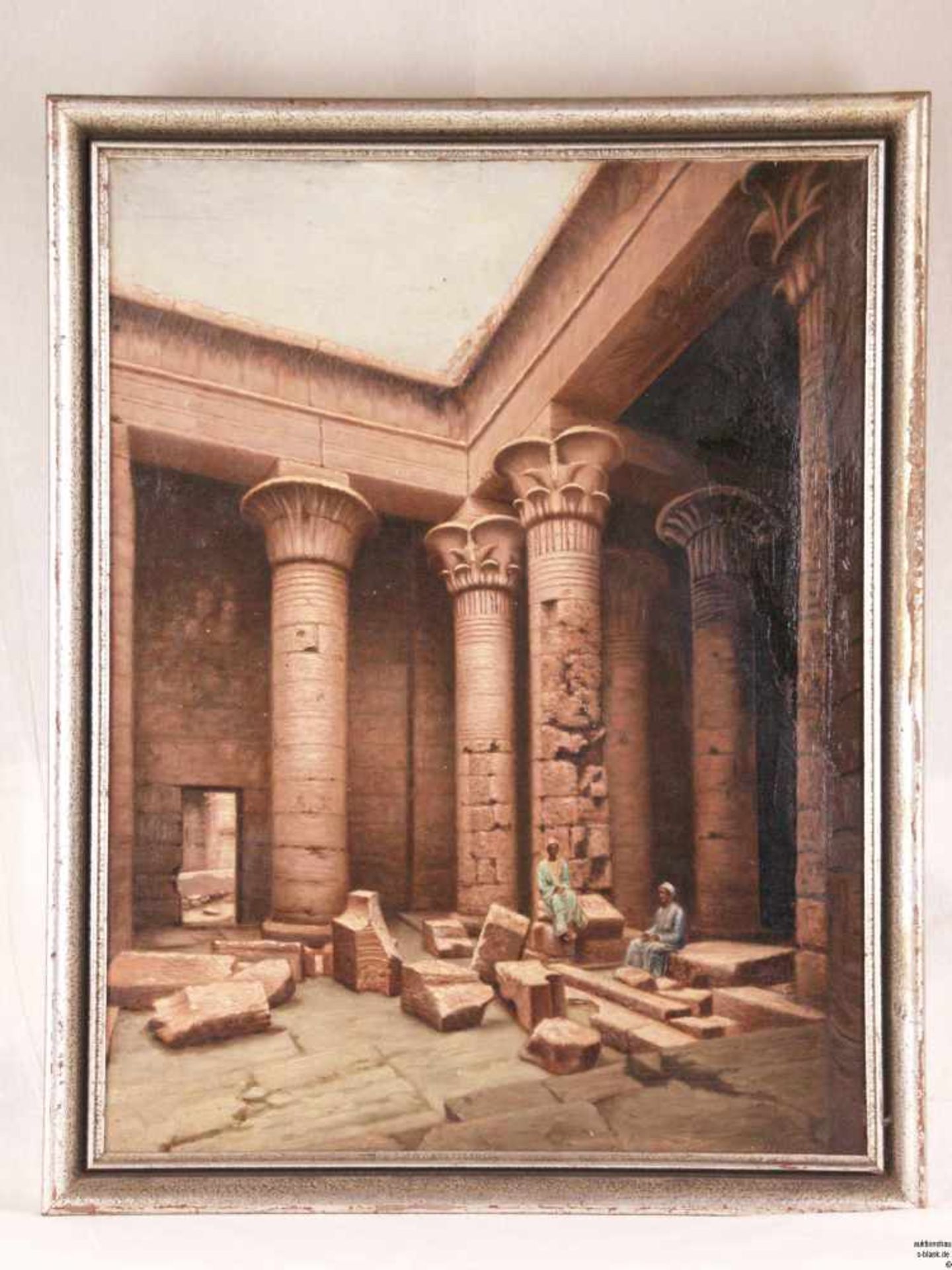 Chimchidian, Ovaneff -armenischer Maler,19./20.Jh.- Das Innere des Isis-Tempels von Philae mit