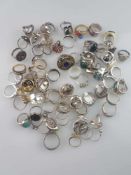 Großes Ring-Konvolut - Silber, verschiedene Wertigkeiten, Modelle, Ausführungen und Größen,
