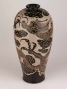 Große Meiping-Vase - China,Cizhou-Typus,Steinzeug,Wandung in schlanker Meiping-Form mit
