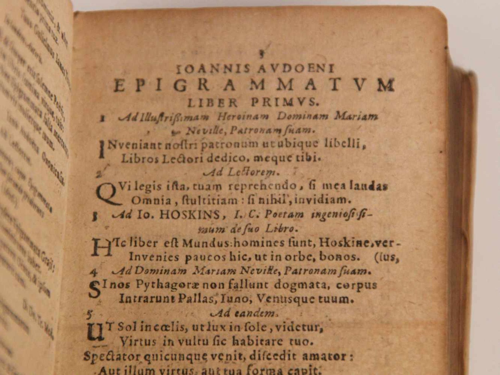 Owen, John (1560 - 1622, walisischer Schriftsteller) - "Epigrammatum Ioan Oweni Cambro-Britann- - Bild 6 aus 7