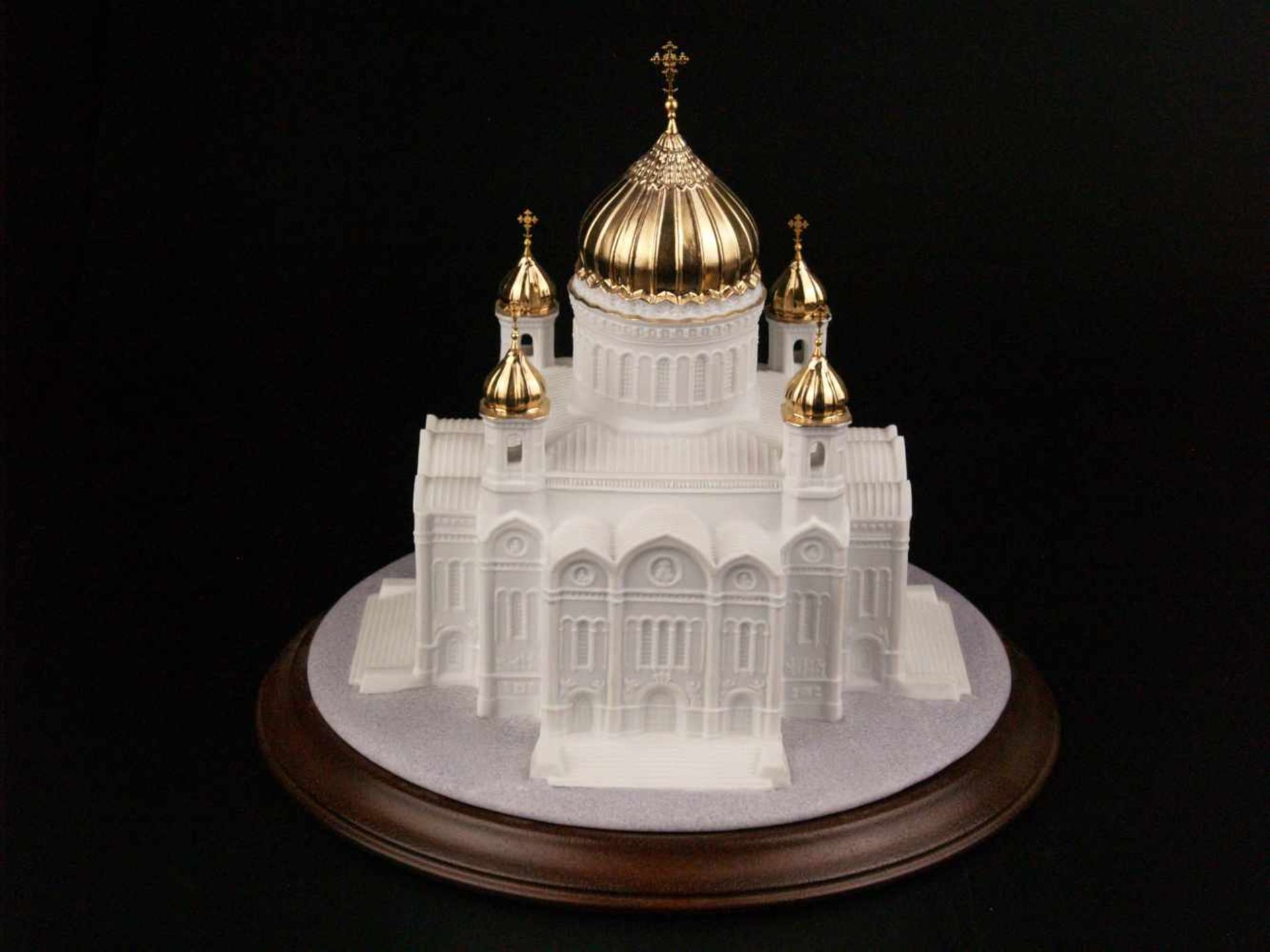 Christ-Erlöser-Kathedrale/Moskau - Hoechst,20.Jh.,detailgetreue Nachbildung aus Biskuitporzellan mit