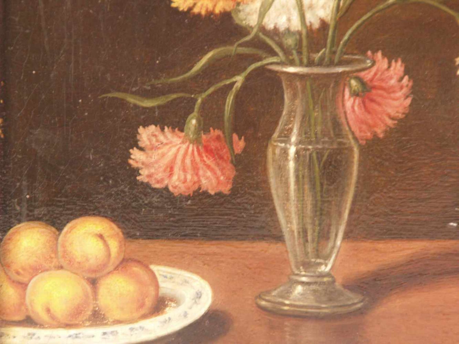 Bottinelli, Constantin (italienischer Maler des 19. Jahrhunderts) - Tischstillleben mit Nelken in - Image 3 of 6