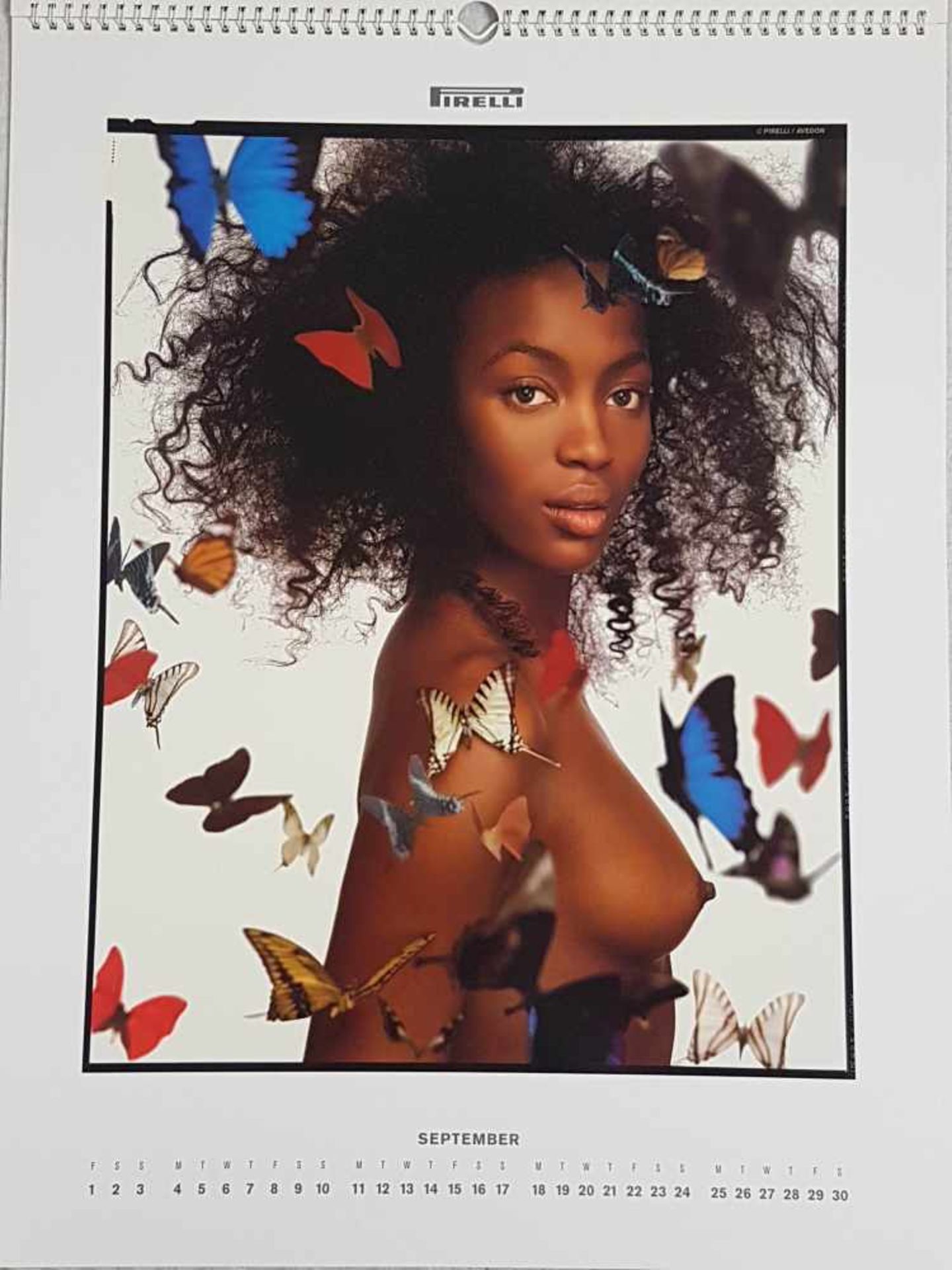 Pirelli-Kalender 1995 - Studioaufnahmen von Richard Avedon, mit den Supermodels Nadja Auermann (