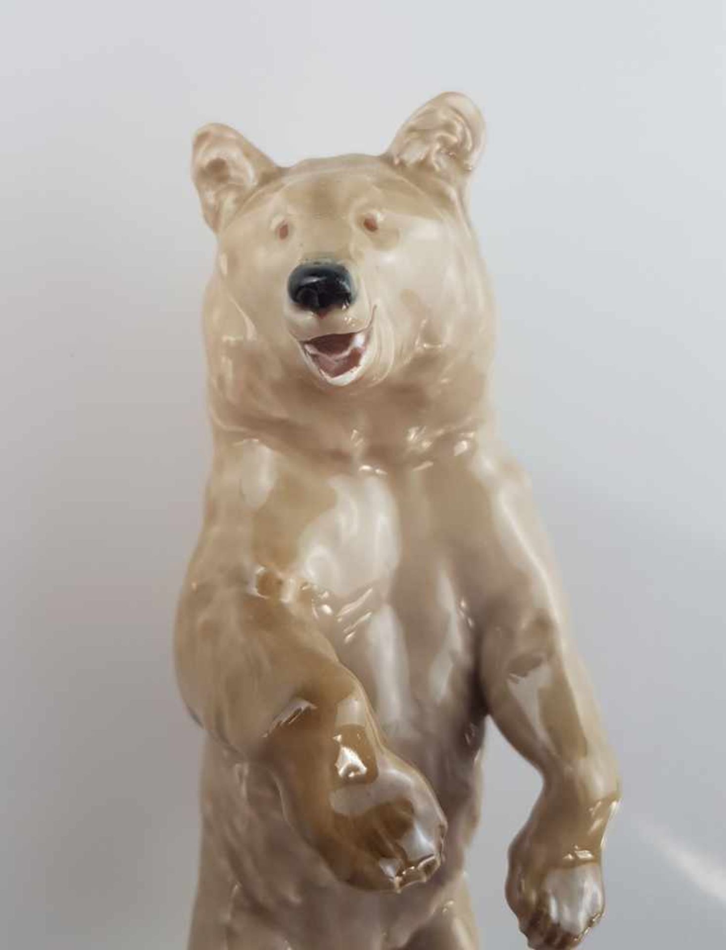 Porzellanfigur "Bär, aufrecht stehend" - Meissen Schwertermarke, Pfeiferzeit 1924-1934, Entwurf ( - Bild 2 aus 8