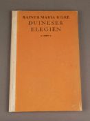 Rilke, Rainer Maria - "Duineser Elegien", Insel-Verlag, Leipzig, 1923, Erstausgabe, Druck von