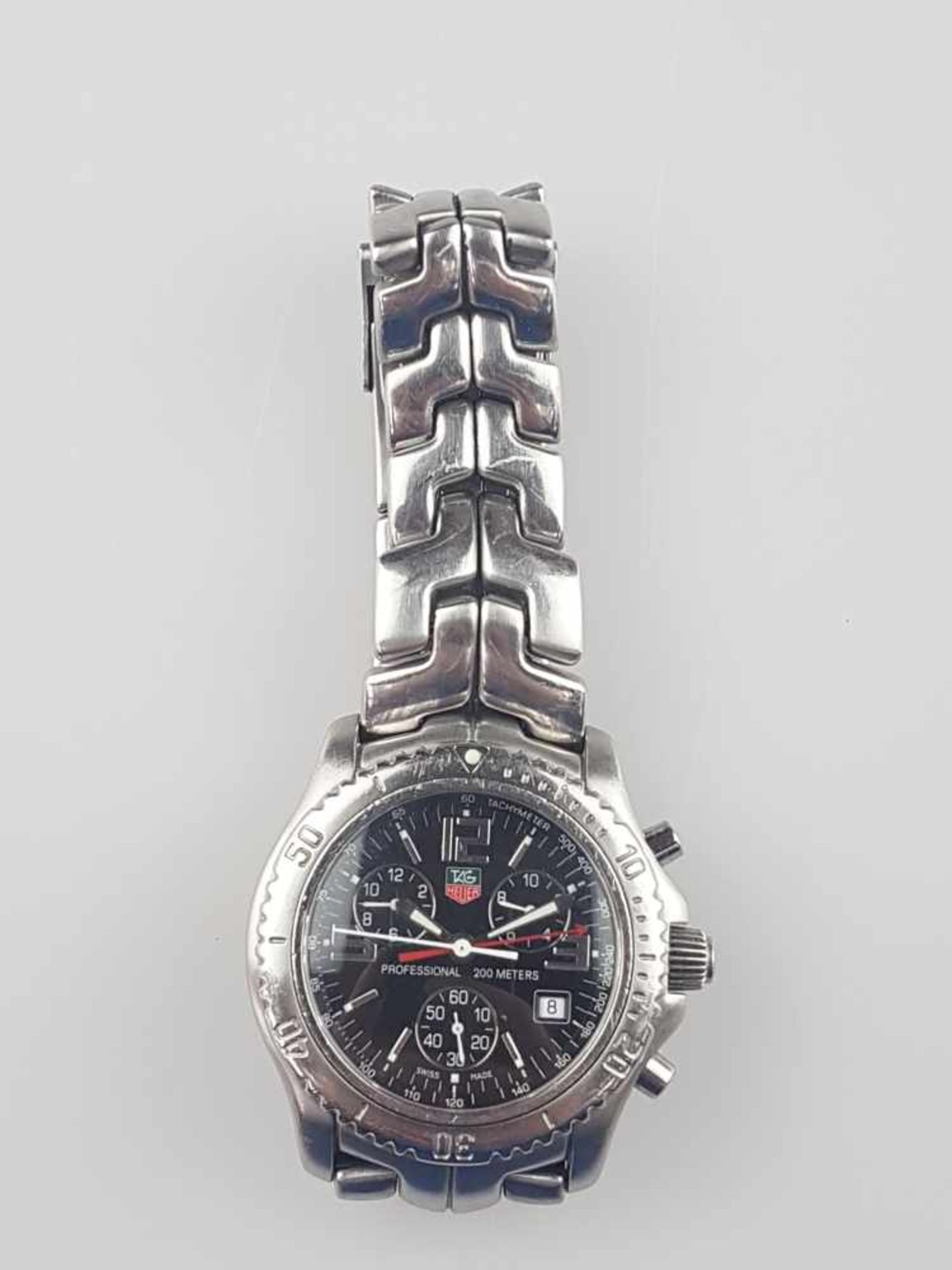 Herrenarmbanduhr - TAG Heuer Armbandchronograph Professional 200m, Ref. CT1111 AG6298, massives - Bild 2 aus 6