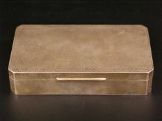 Zigarrenbox - Silber, ca.3,1x 15,5 × 9cm, England, Wandung punziert: Meistermarke "SJR" für S J Rose