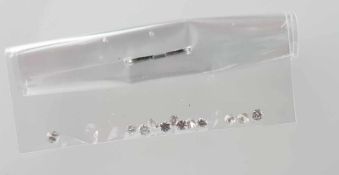 Konvolut Diamanten - 12 Diamanten im Brillantschliff zus.ca.0,54ct., lose Steine von leicht