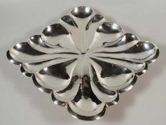 Art-Déco Silberschale - Ungarn, um 1930, 800er Silber, Dianakopfpunze 3 / HE / B gepunzt,