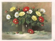 Naumann, Jürgen (geb. 1951 München) - Blumenstillleben,Öl auf Leinwand, unten rechts signiert, ca.