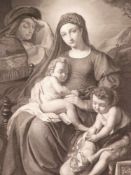 Desvachez, David Joseph (1822-1902) - "La Sainte Famille", Stahlstich nach einem Gemälde von