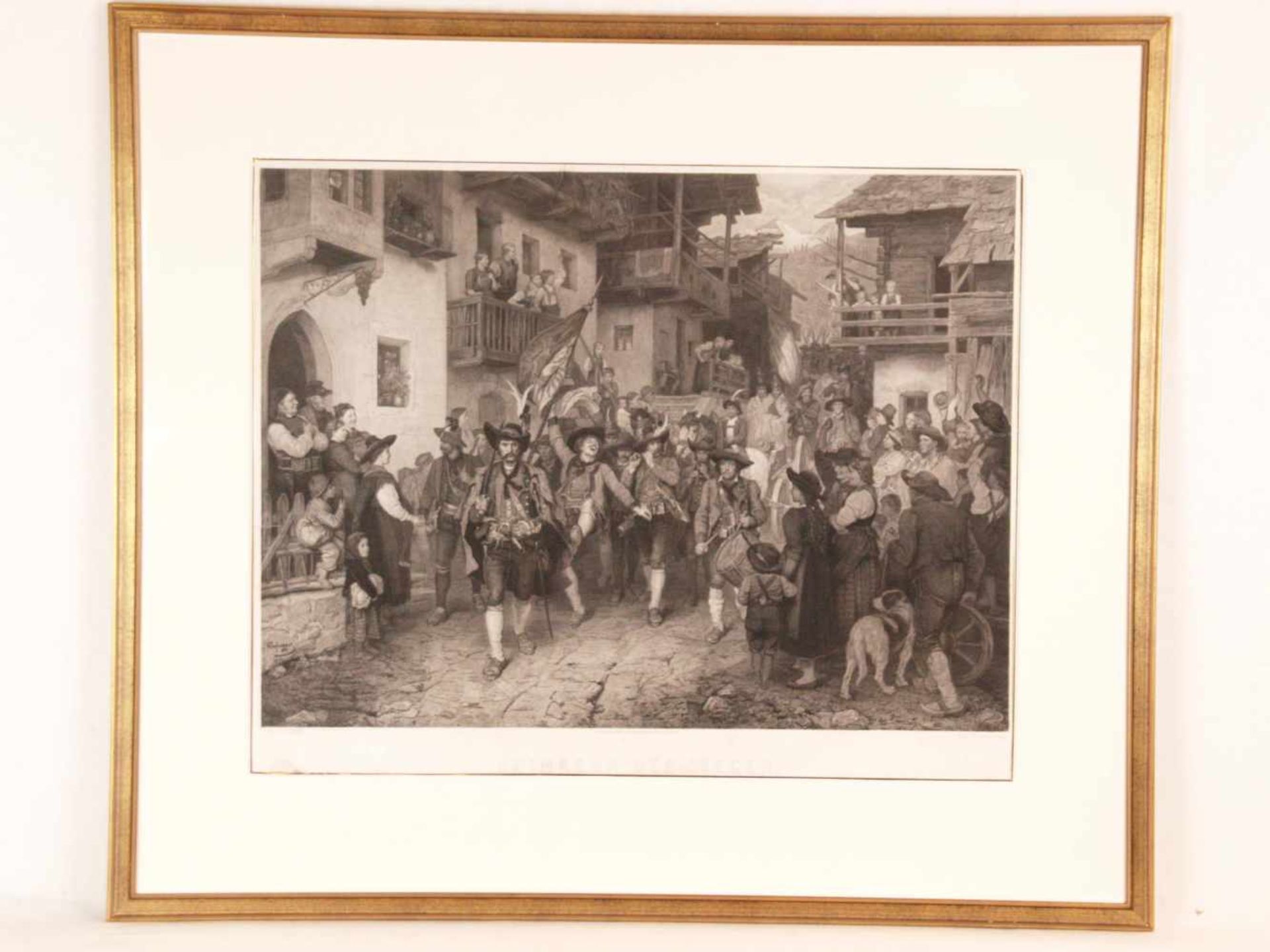 Defregger, Franz(1835 Ederhof bei Stronach, Osttirol - 1921 München/nach) - "Heimkehr der Sieger",