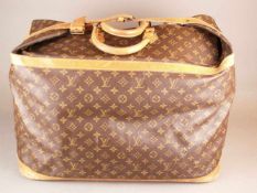 Louis Vuitton "Cruiser Bag 55" - große Reisetasche, Monogram Canvas, Besätze aus Rindsleder (mit