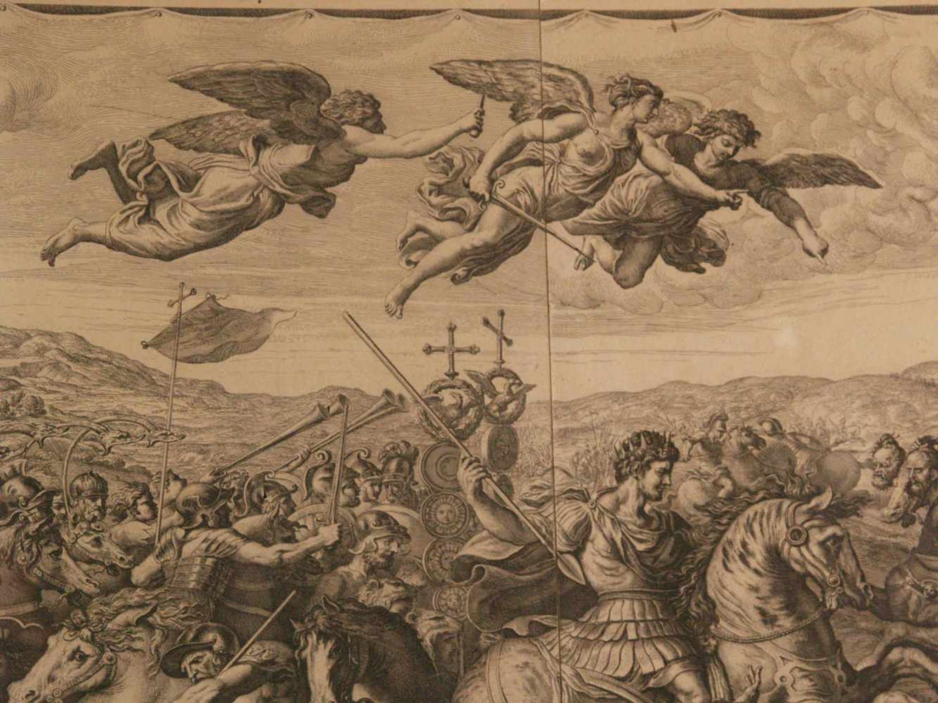 Aquila, Pietro (1650-1692) - "Die Schlacht von Konstantin und Maxentius an der Milvischen Brücke" ( - Bild 3 aus 16