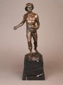 Iffland, Franz (1862 Berlin-1935 ebd.) - "Der Sämann", Bronze, braun patiniert, auf der Plinthe