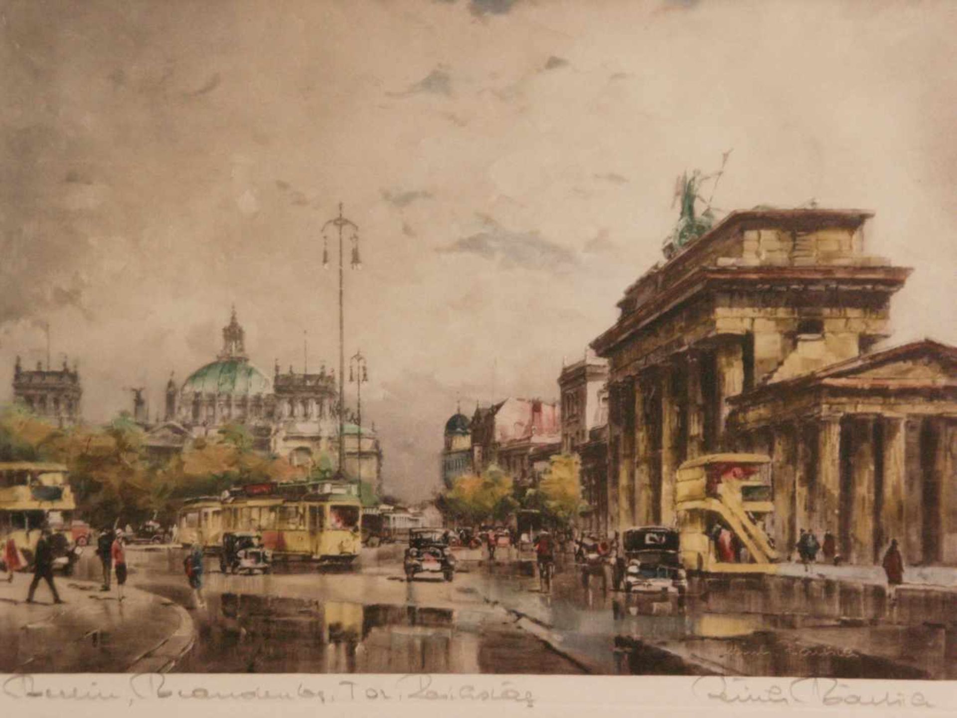 Bartsch, Reinhold (1925-1990, Berliner Ansichtenmaler) - "Berlin. Brandenburger Tor und