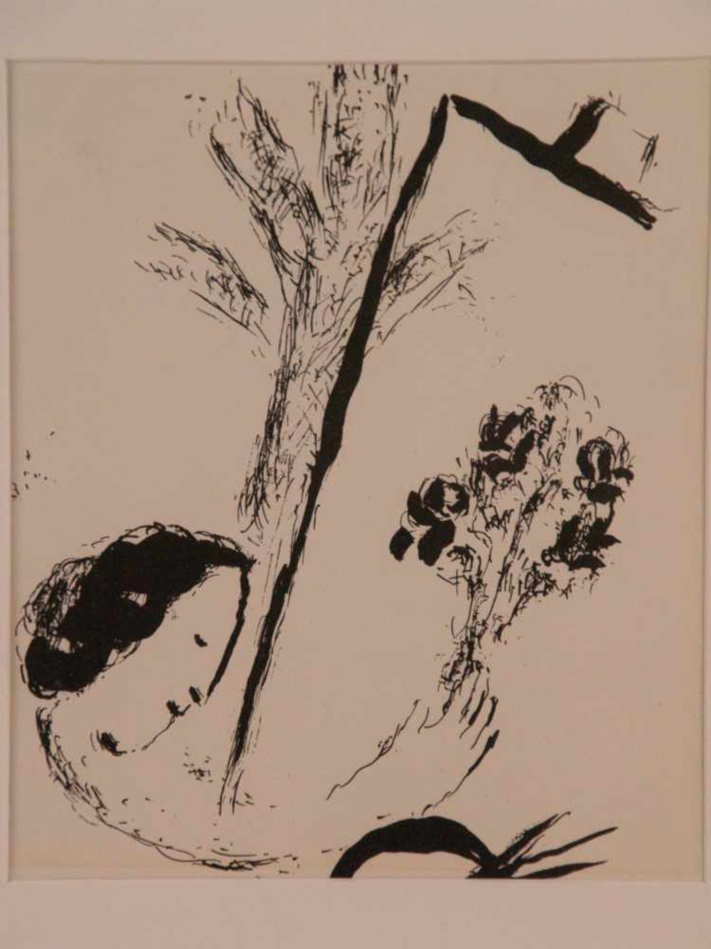 Chagall, Marc (1887 Witebsk - 1985 Saint-Paul-de-Vence) - "Der Handblumenstrauß", 1957, Original-