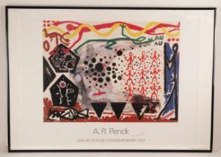 A.R.,Penck (1939 Dresden - Zürich 2017) - "Ereignis in N.Y.2", Offsetdruck, unter der Darstellung im