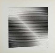 Alviani, Getulio (geb. 1939 Udine/Italien) - Geometrische Abstraktion 1966, Siebdruck in Schwarz auf