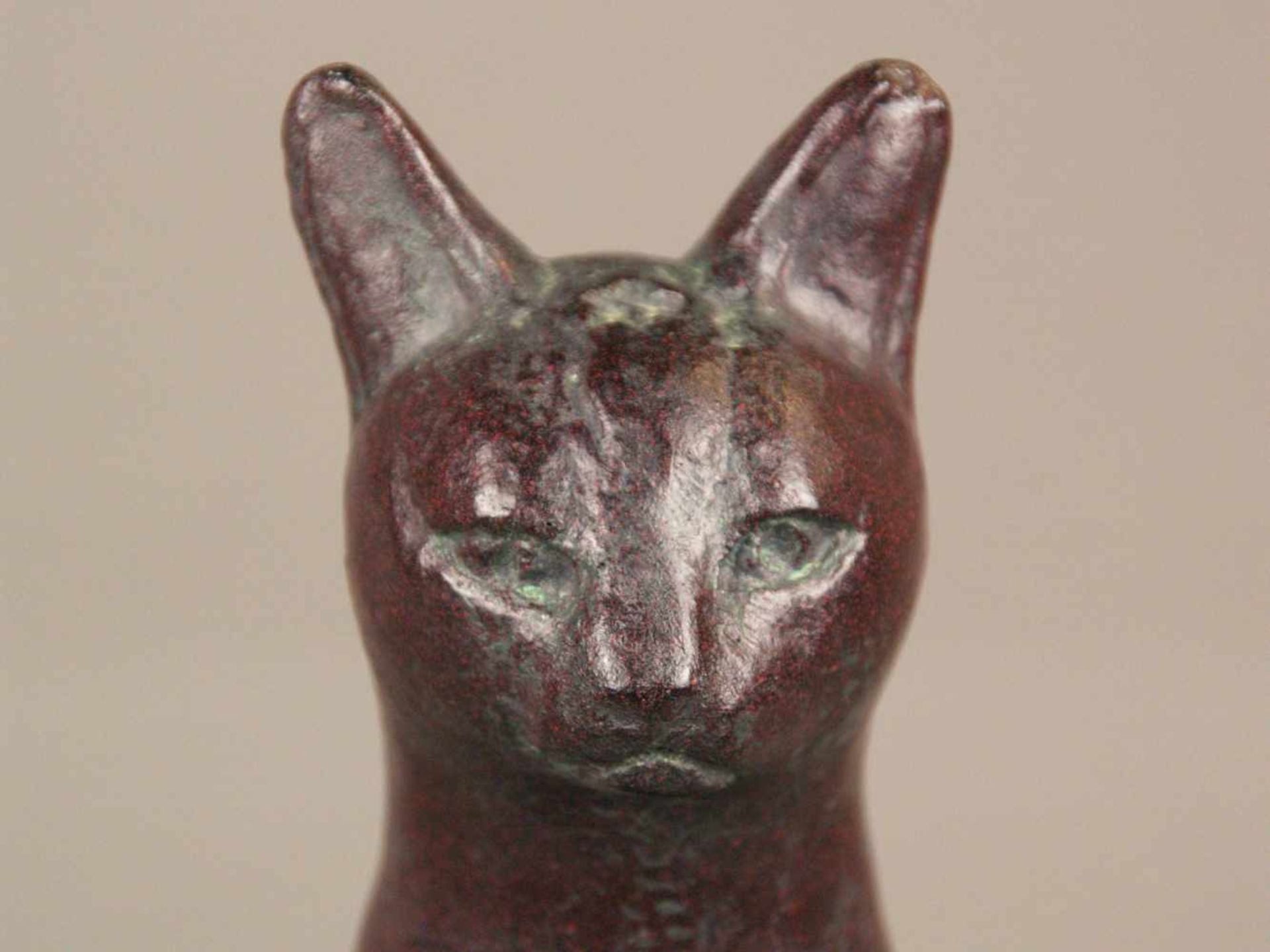 "Egyptian Cat" - The Austin Sculpture Collection, vollplastische Figur der altägyptischen Göttin - Bild 3 aus 6