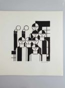 Tschinkel, Augustin (1905 Prag -1983 Köln) - Figuren (1934), Linolschnitt auf Papier, in der