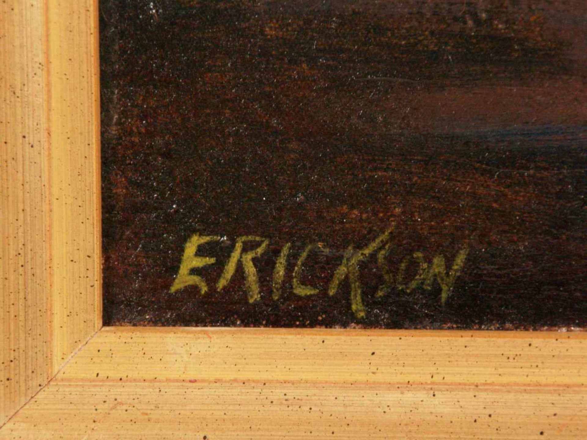 Erikson, Rich(ard) Fabian (20. Jh.) - "Clown", 1948, New York, Öl auf Leinwand, signiert " - Bild 6 aus 8