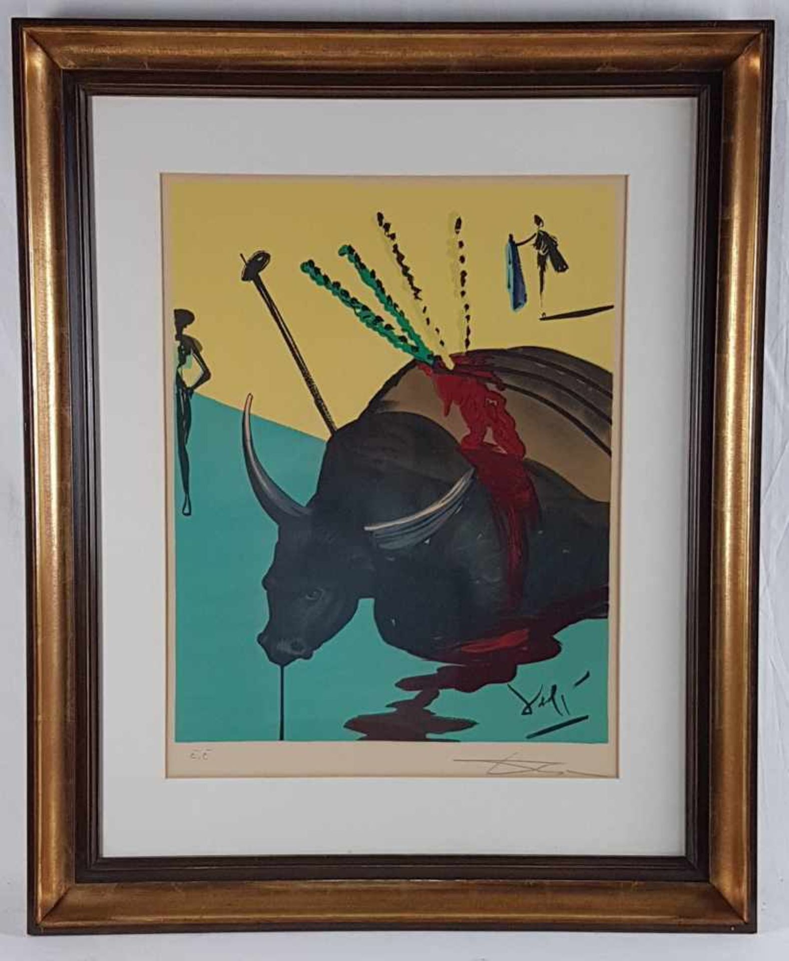 Dalí, Salvador (1904-Figueres-1989) - "Der Stier ist tot", Farblithographie auf Arches Papier, aus - Bild 2 aus 7