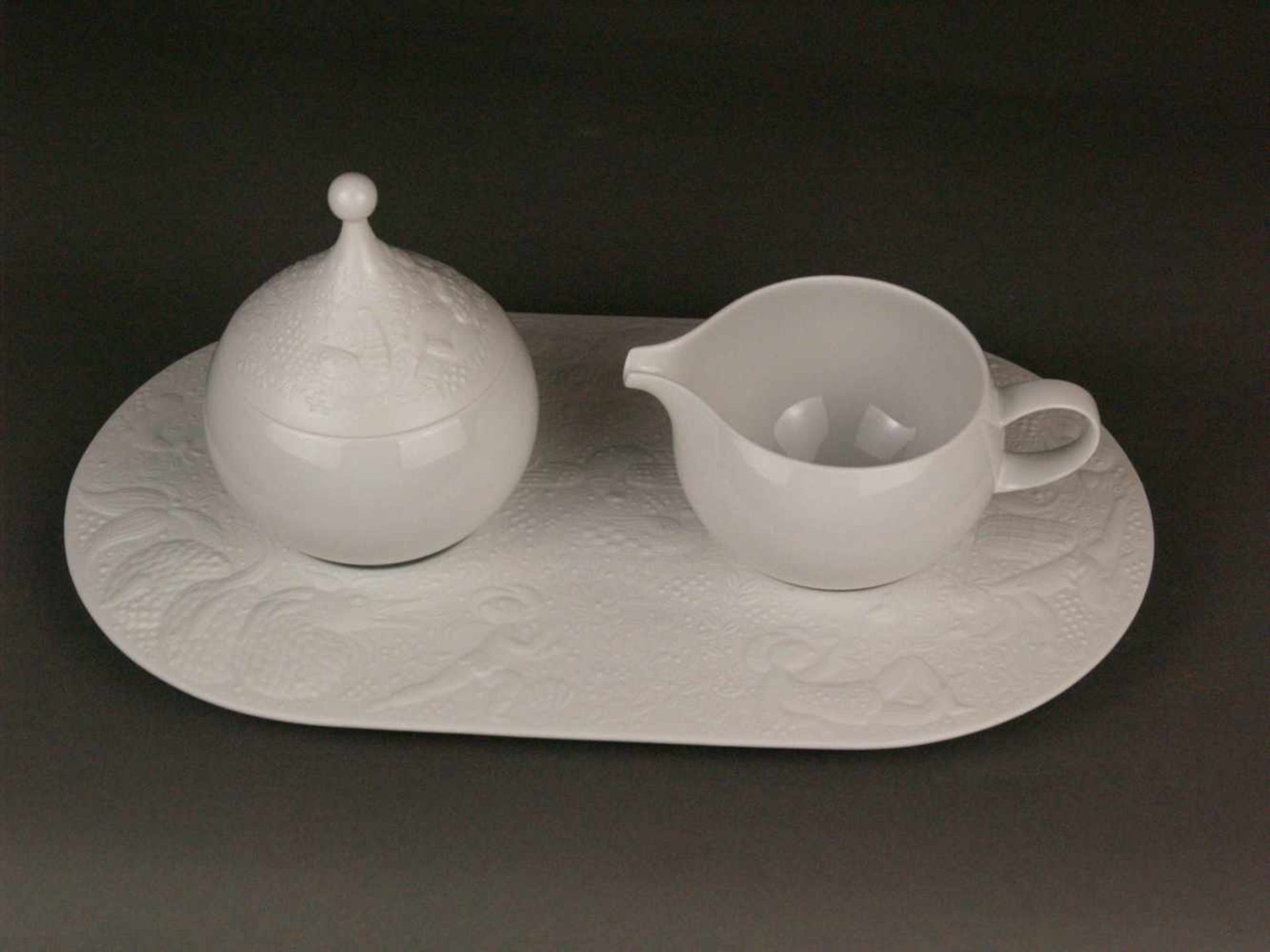 Kaffeeservice "Zauberflöte" - Rosenthal, Entwurf von Björn Wiinblad, Weißporzellan und - Bild 3 aus 11