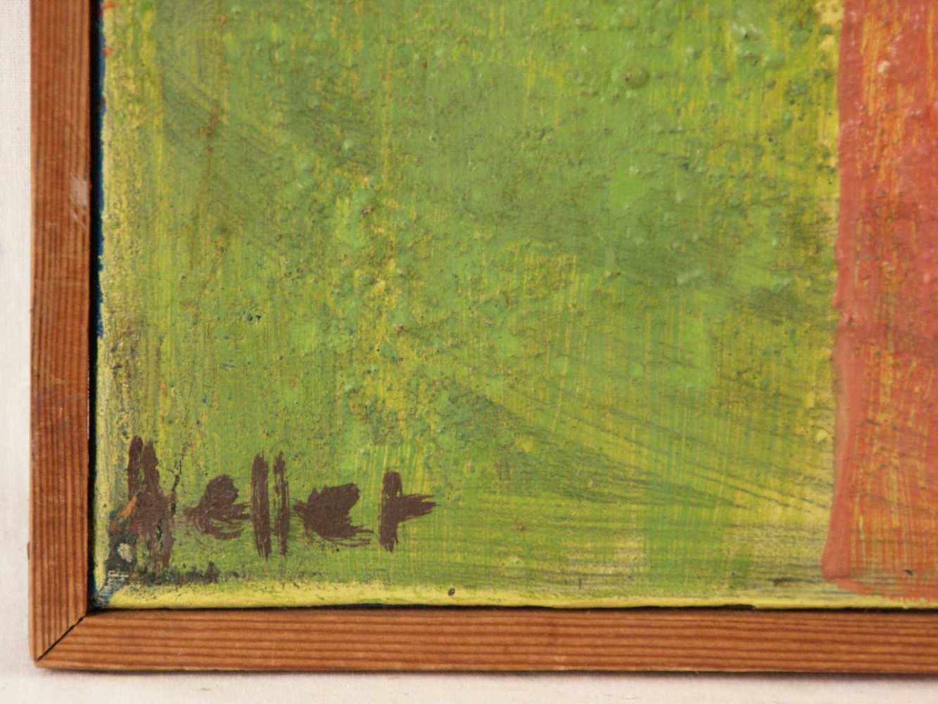 Heller, Alfred (1926-Bamberg-2012) - "Komposition I", Öl auf Leinwand, unten links signiert, - Bild 4 aus 6