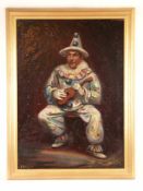 Erikson, Rich(ard) Fabian (20. Jh.) - "Clown", 1948, New York, Öl auf Leinwand, signiert "