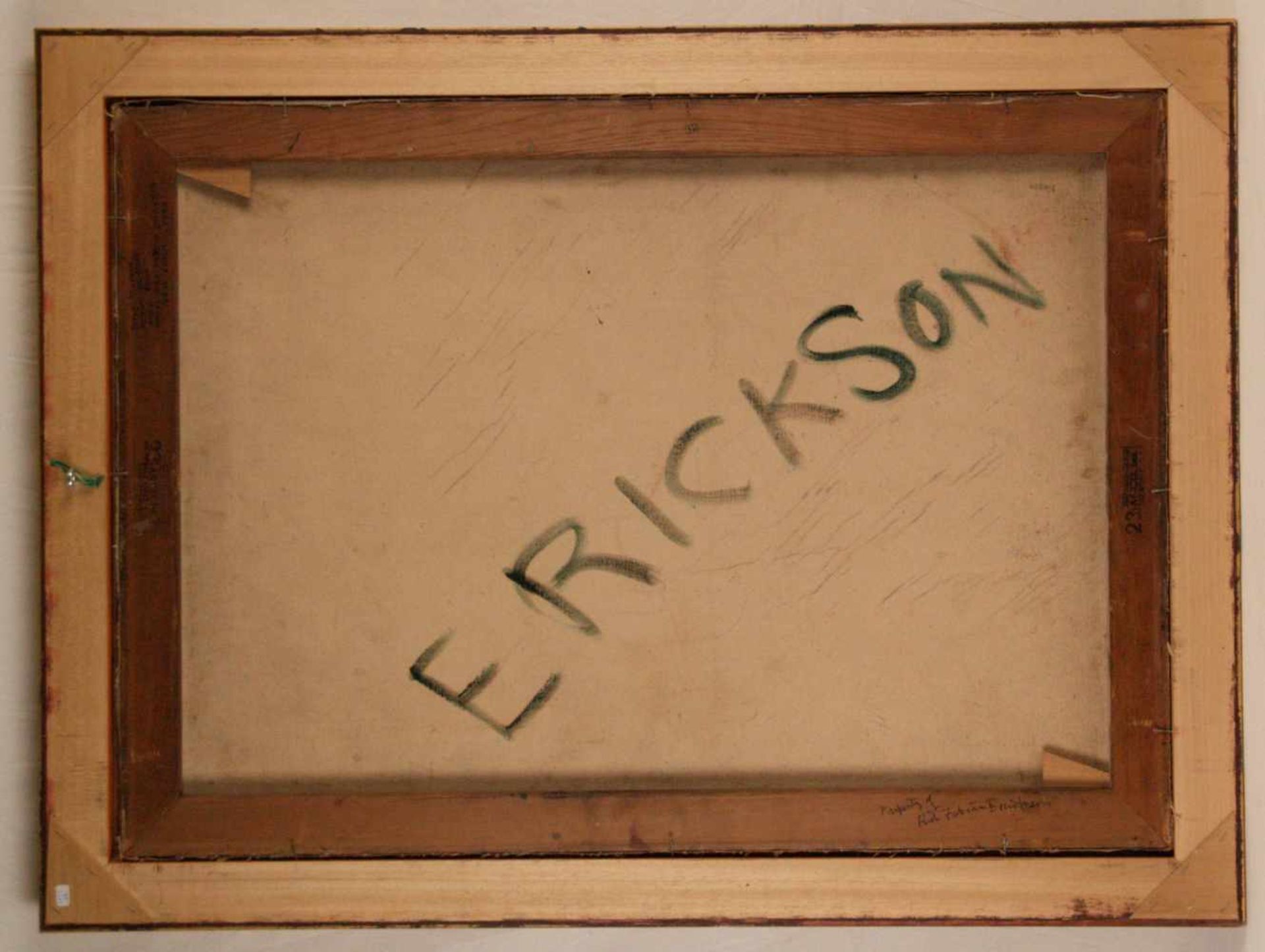 Erikson, Rich(ard) Fabian (20. Jh.) - "Clown", 1948, New York, Öl auf Leinwand, signiert " - Bild 7 aus 8