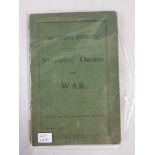 16TH IRISH DIVISION 'STANDING ORDERS FOR WAR' BOOKLET PUBLISHED BY GALE & POLDEN 1915