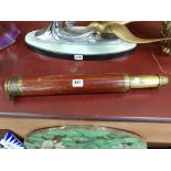 ANTIQUE BRASS TELESCOPE - Rd BARRY, LONDON DAY OR NIGHT
