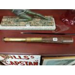 ANTIQUE BRASS TELESCOPE