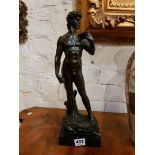 BRONZE NUDE FIGURE - DAVID