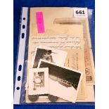 FIELD POST LETTER, WAFFEN SS STAMPED, 5 PHOTOS, CURRENCY & ID CARD