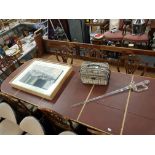 ANTIQUE STYLE DINING TABLE & 8 CHAIRS