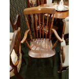 ANTIQUE WINDSOR STYLE ARMCHAIR