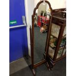 EDWARDIAN CHEVAL MIRROR