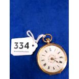 ANTIQUE 18 CARAT GOLD LADIES FOB WATCH